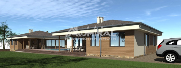 Едноетажна сглобяема къща пред Акт 16 с парцел 405 кв.м — ексклузивно предложение от ADMIRAL Имоти